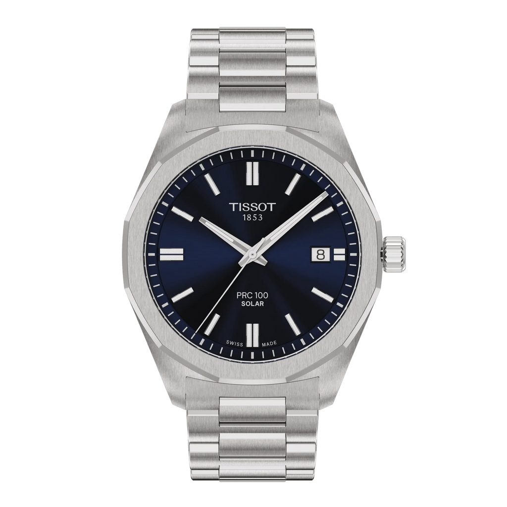 Tissot PRC 100 Solar Quartz 39mm Blue Dial