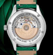 Load image into Gallery viewer, FREDERIQUE CONSTANT CLASSICS ELEGANCE LUNA FULL DIAMOND MOONPHASE ON GREEN LEATHER STRAP