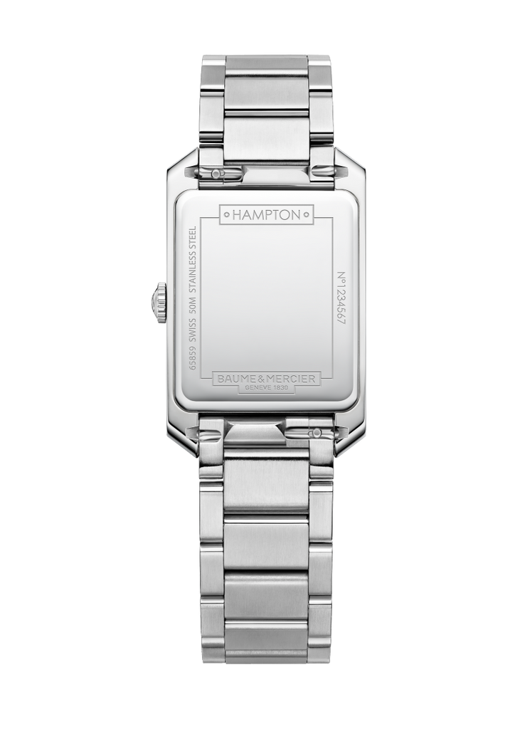 Baume & Mercier Hampton Blue Dial quartz on bracelet 10476
