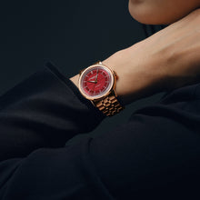 Load image into Gallery viewer, Raymond Weil Millesime Automatic Central Seconds Burgundy Dial Watch RG PVD Bracelet