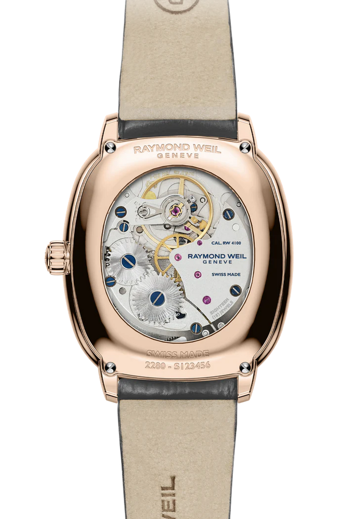 Raymond Weil Toccata Heritage Manual Winding RG PVD on Leather 33mm x 38mm