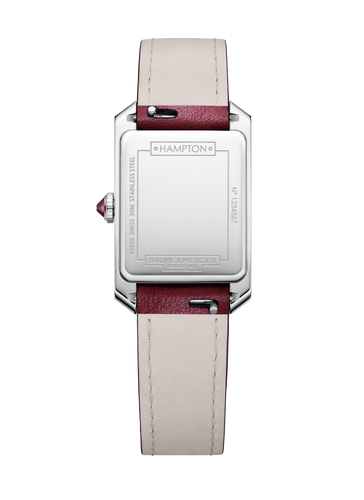 Baume & Mercier Hampton Quartz Red Dial 10673 on Calf Strap