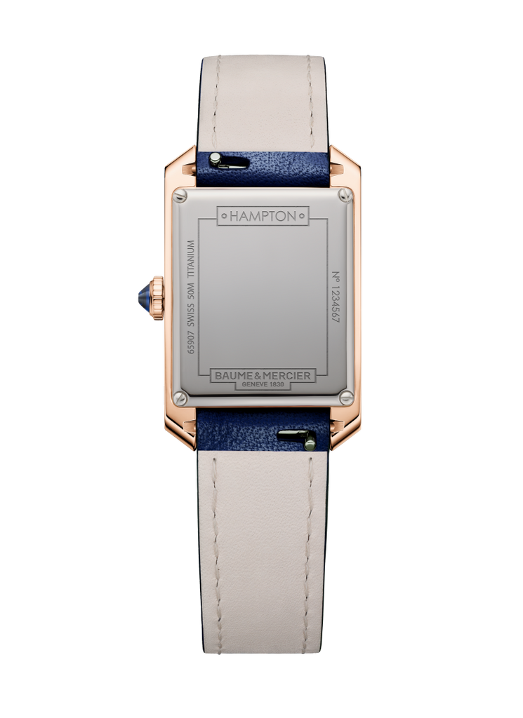 Baume & Mercier Hampton quartz 10674 Red Dial 18k Rose Gold and Titanium