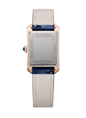 Baume & Mercier Hampton quartz 10674 Red Dial 18k Rose Gold and Titanium