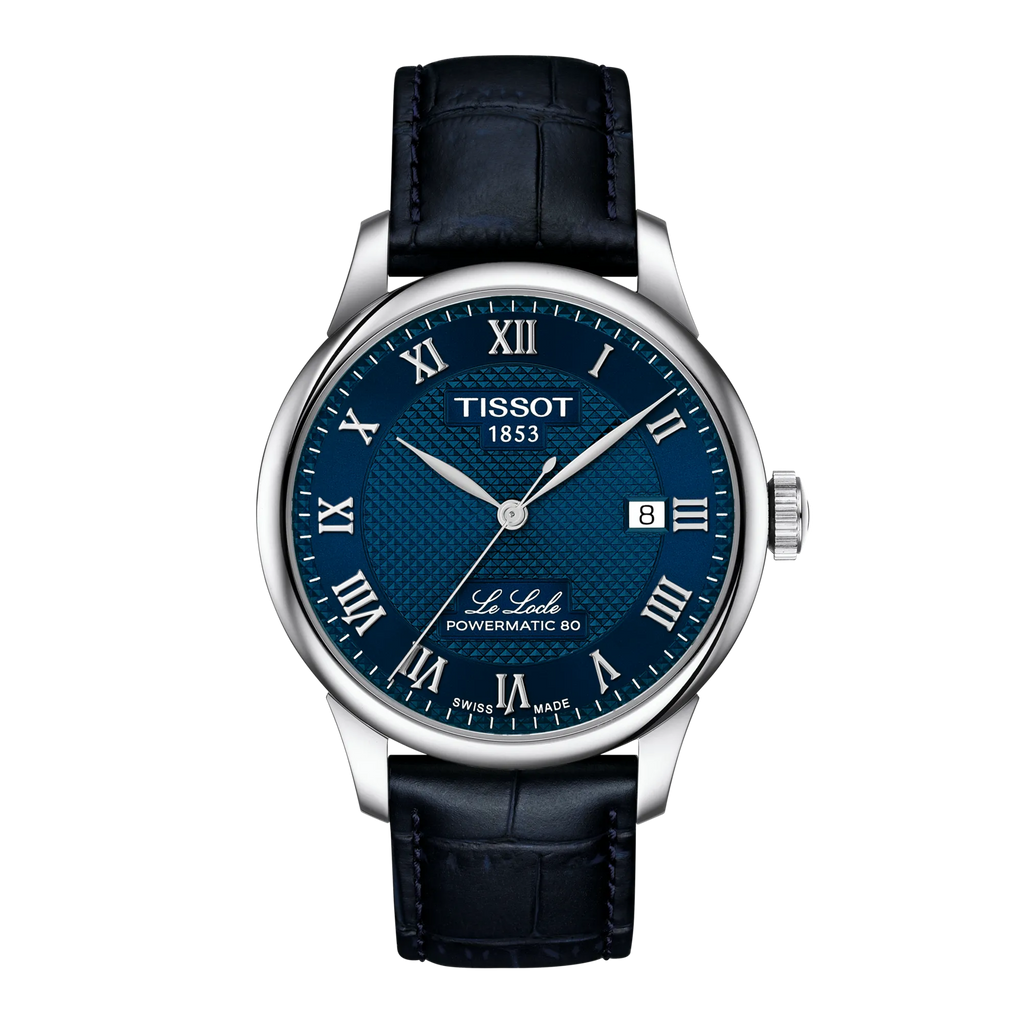 TISSOT LE LOCLE POWERMATIC 80 BLUE ON LEATHER