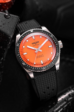 Load image into Gallery viewer, Skindiver Nautique - Orange with Black Rubber Strap