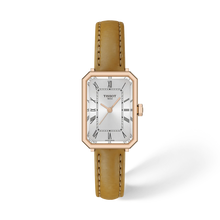 Load image into Gallery viewer, Tissot SRV Silver Dial Rose Gold PVD on Leather 30 x 21.8mm