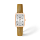 Tissot SRV Silver Dial Rose Gold PVD on Leather 30 x 21.8mm