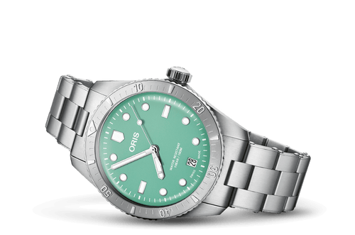 Oris Divers Steel Sixty-Five Cotton Candy Green 38mm Bracelet
