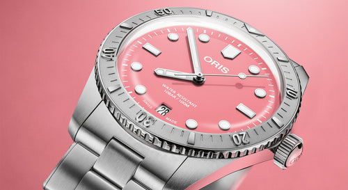 Oris Divers Steel Sixty-Five Cotton Candy Pink 38mm Bracelet