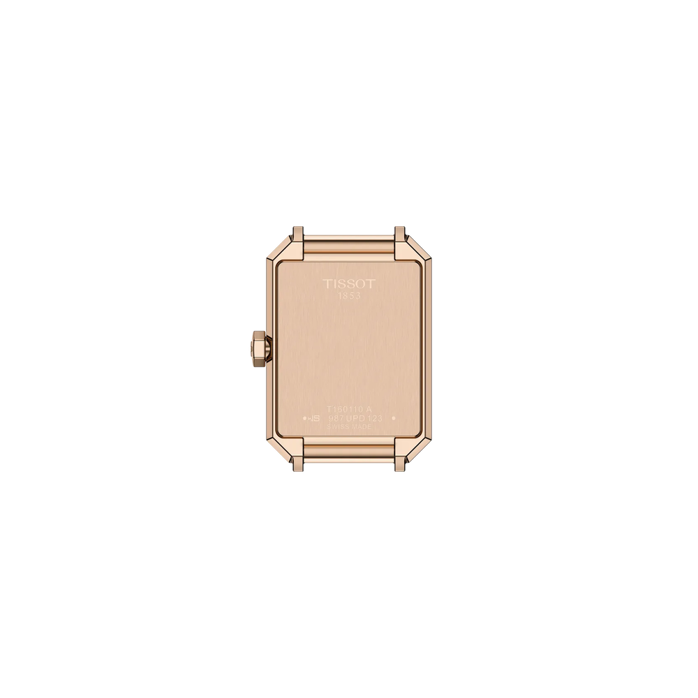 Tissot SRV Silver Dial Rose Gold PVD on Leather 30 x 21.8mm