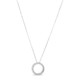 Roberto Coin Love in Verona Circle Pendant with Necklace in 18k white gold with diamonds
