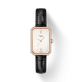 Tissot SRV White Dial Rose Gold PVD on Leather 30 x 21.8mm