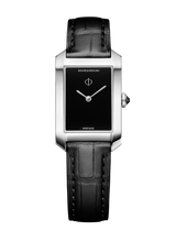 Load image into Gallery viewer, Baume &amp; Mercier Hampton quartz Black Dial 10813 on Leather Strap