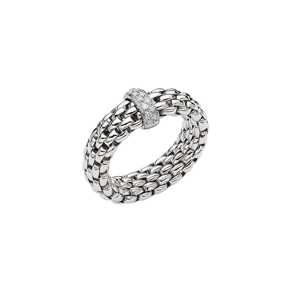 Fope Vendome White Gold Ring with Diamonds in MEDIUM size