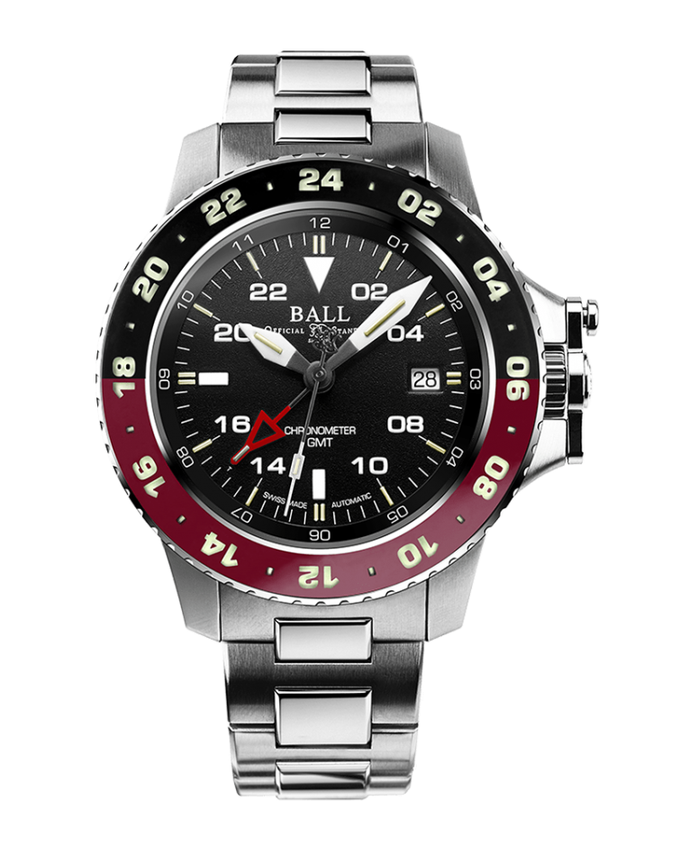 Ball Watch Engineer Hydrocarbon AeroGMT II Black & Red Bezel 40mm