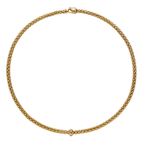 Fope Solo 18k Yellow Gold Necklace with Diamond