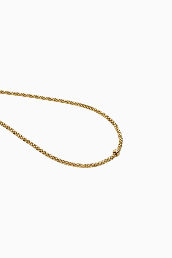 Fope Solo 18k Yellow Gold Necklace with Diamond