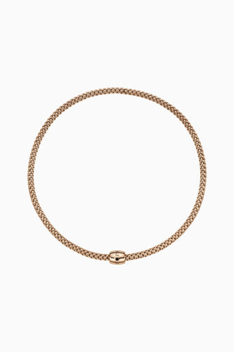 Fope Solo 18k Yellow Gold Necklace with black diamond Ornamental clasp