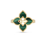 Roberto Coin Venetian Princess Ring in 18k yellow gold with Malachite