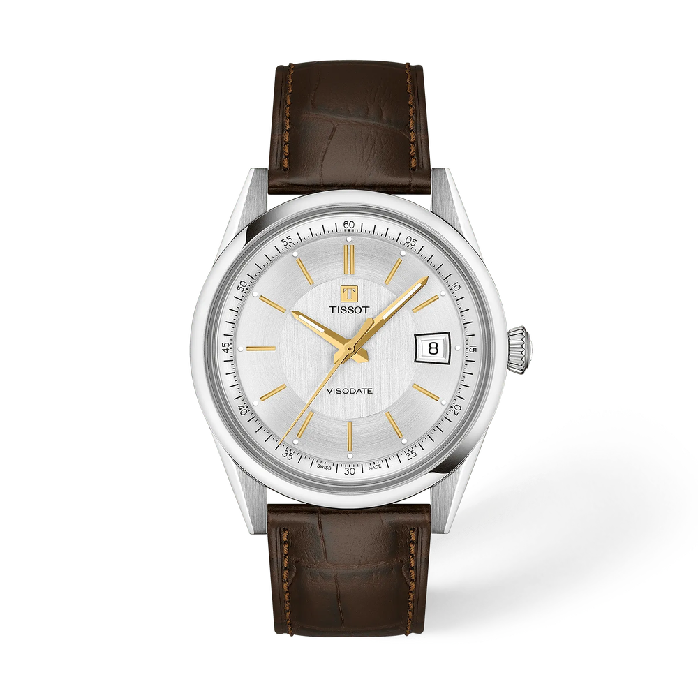 Tissot Visodate 39mm Automatic Silver on Leather