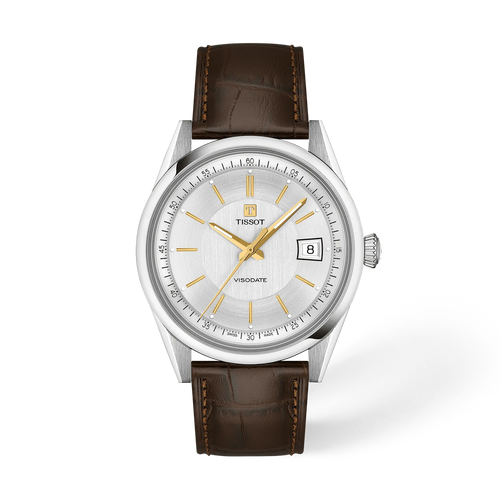 Tissot Visodate 39mm Automatic Silver on Leather