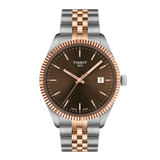 TISSOT BALLADE BROWN DIAL QUARTZ 2 TONES RG 40mm