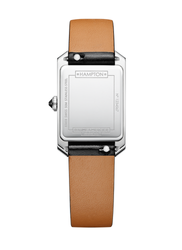 Baume & Mercier Hampton quartz Black Dial 10760 on Black Calf Strap