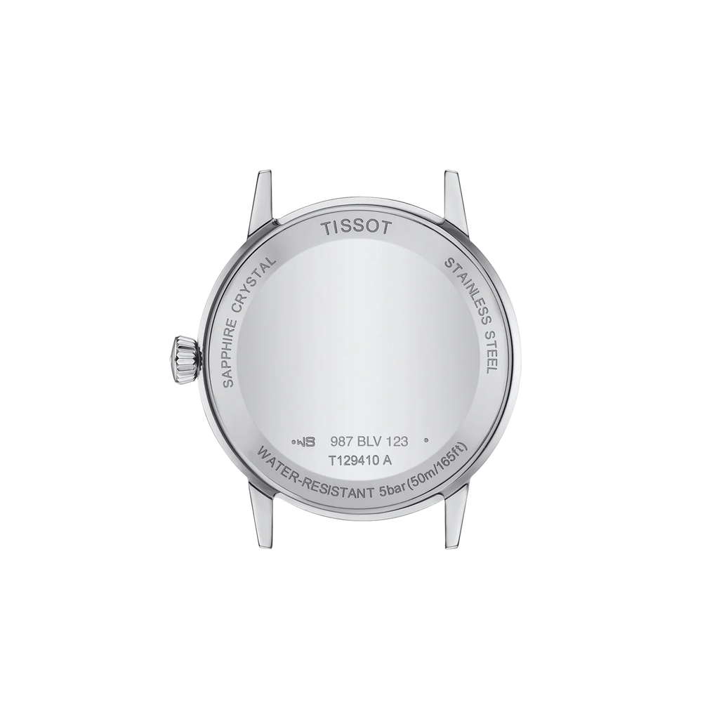 TISSOT CLASSIC DREAM WHITE DIAL QUARTZ WATCH ON LEATHER STRAP