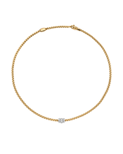 Load image into Gallery viewer, Fope Eka Yellow Gold Necklace with White Gold and Diamond Pave