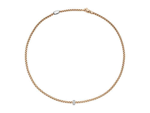 Fope EKA COLLECTION NECKLACE WITH RHOMBUS-SET DIAMONDS