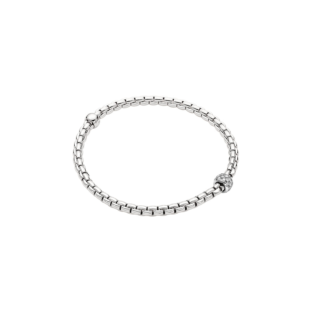 Fope Eka White Gold Bracelet with White Gold and Diamond in small