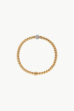 Load image into Gallery viewer, Fope Eka Yellow Gold Bracelet with White Gold and Diamond Pave Small