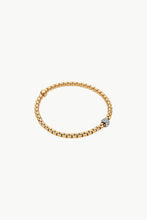 Load image into Gallery viewer, Fope Eka Yellow Gold Bracelet with White Gold and Diamond Pave Small