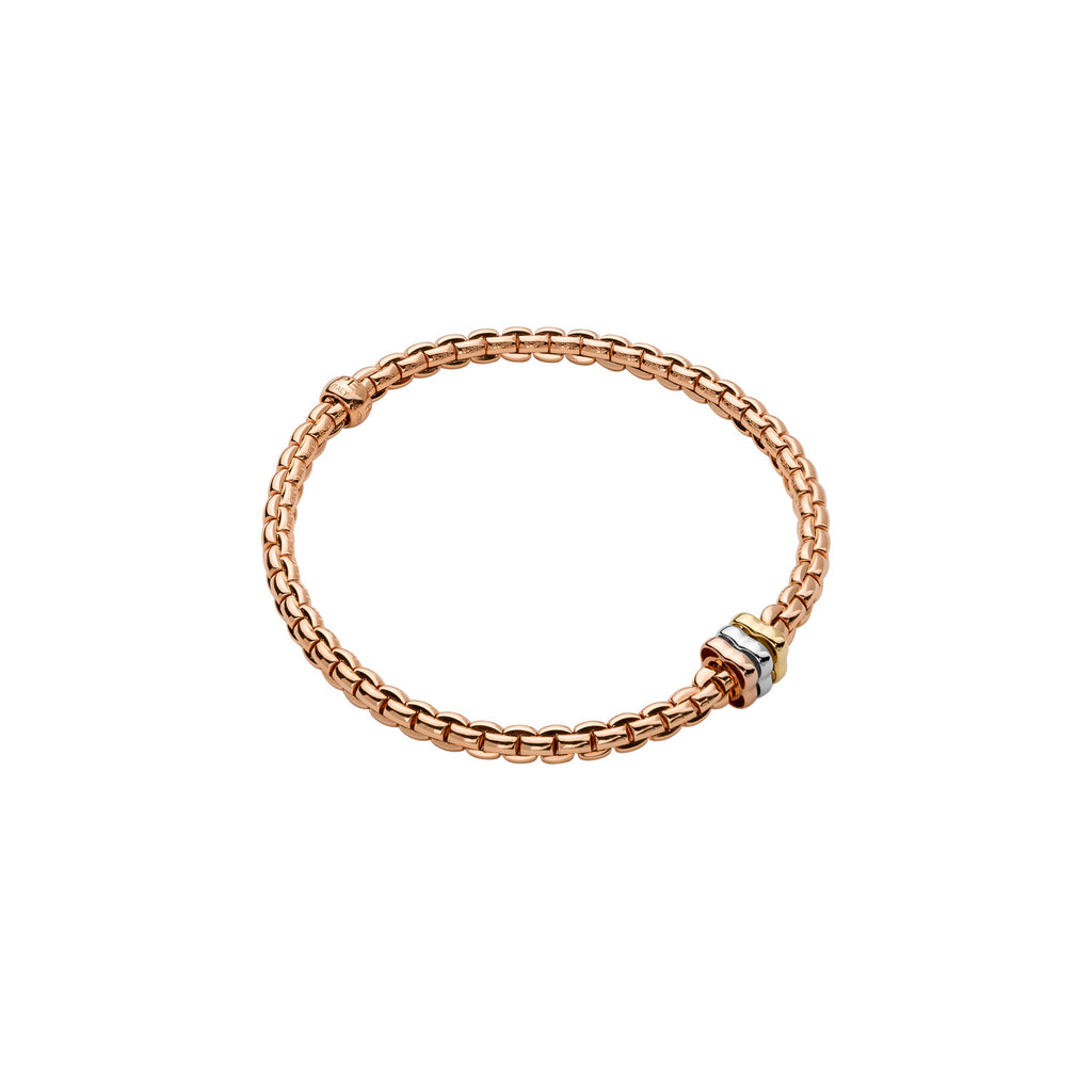 Fope Eka ROSE Gold Bracelet with Diamonds in MEDIUM size