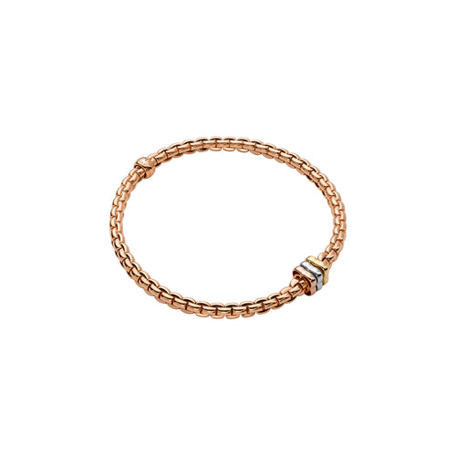 Fope Eka ROSE Gold Bracelet with Diamonds in MEDIUM size
