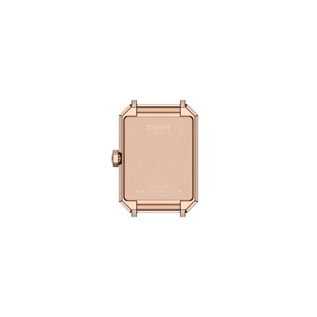 Tissot SRV White Dial Rose Gold PVD on Leather 30 x 21.8mm