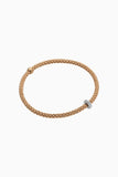 Fope Prima Rose Gold Bracelet with White  Gold Diamond rondels