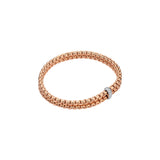 EKA COLLECTION FLEX'IT ROSE GOLD BRACELET WITH WHITE GOLD RONDEL AND DIAMONDS IN SMALL