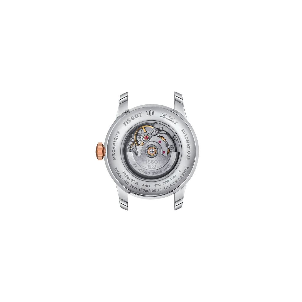 TISSOT LE LOCLE AUTOMATIC LADY -29mm 2 TONES RG DIAMOND DIAL ON BRACELET
