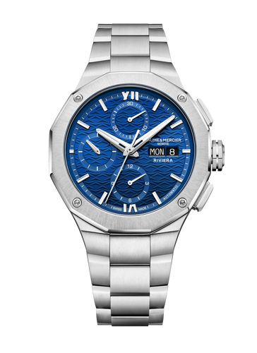Pre order Baume & Mercier Riviera Auto Chronograph 41mm 10826 Blue Dial
