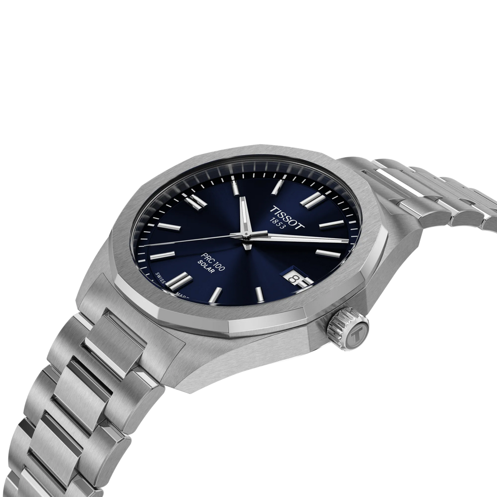 Tissot PRC 100 Solar Quartz 39mm Blue Dial