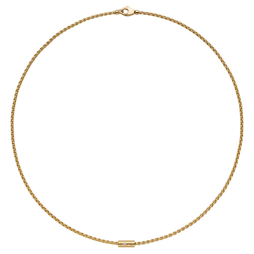 Fope Aria Yellow Gold Necklace with Diamond