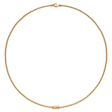 Fope Aria Yellow Gold Necklace with Diamond 45CM