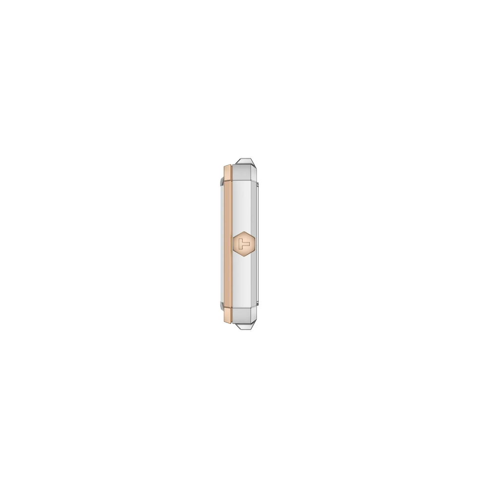 Tissot SRV White Dial Rose Gold PVD on Bracelet -30 x 21.8mm
