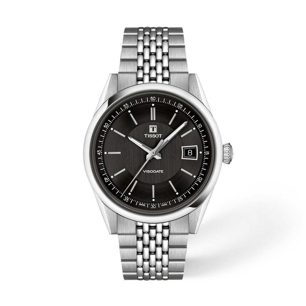 Tissot Visodate 39mm Automatic Black on Bracelet
