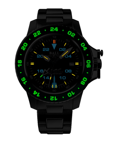 Ball Watch Engineer Hydrocarbon AeroGMT Sled Driver Black Green Bezel(42 mm) Limited Edition