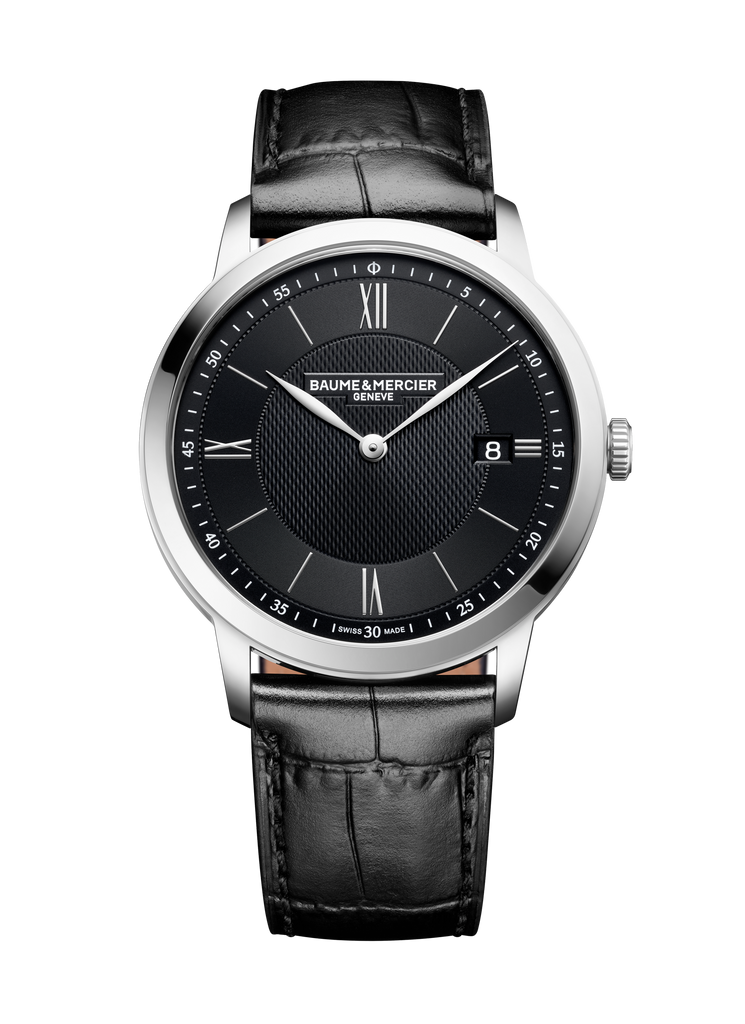 Baume & Mercier Classima 10881 -40mm Quartz Black dial on black leather