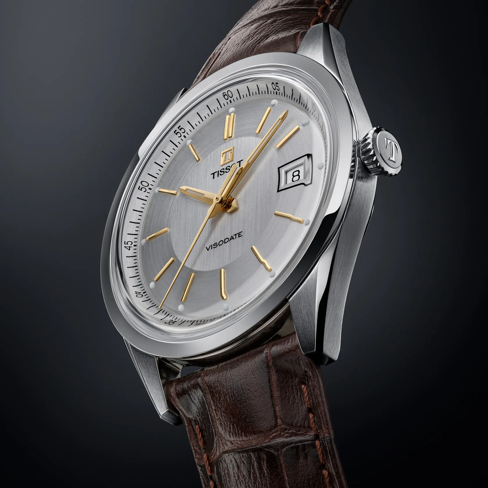 Tissot Visodate 39mm Automatic Silver on Leather