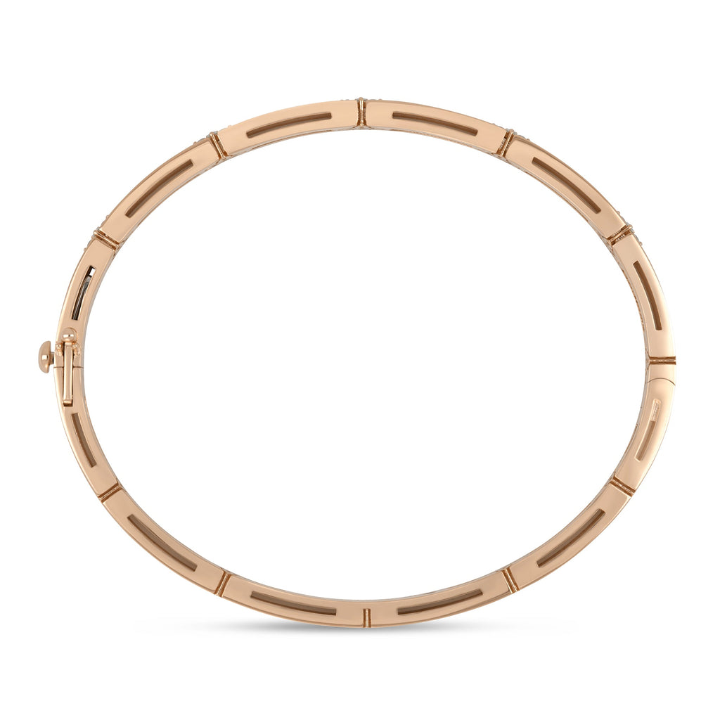 Roberto Coin Love In Verona Bangle with Turquoise Enamel & Diamonds in 18k rose gold